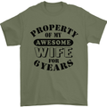 6th Wedding Anniversary 6 Year Funny Wife Mens T-Shirt 100% Cotton Military Green