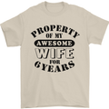 6th Wedding Anniversary 6 Year Funny Wife Mens T-Shirt 100% Cotton Sand