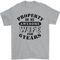 6th Wedding Anniversary 6 Year Funny Wife Mens T-Shirt 100% Cotton Sports Grey