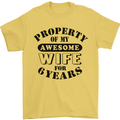 6th Wedding Anniversary 6 Year Funny Wife Mens T-Shirt 100% Cotton Yellow