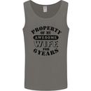 6th Wedding Anniversary 6 Year Funny Wife Mens Vest Tank Top Charcoal