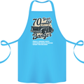 70 Year Old Banger Birthday 70th Year Old Cotton Apron 100% Organic Turquoise