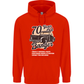 70 Year Old Banger Birthday 70th Year Old Mens 80% Cotton Hoodie Bright Red