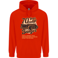 70 Year Old Banger Birthday 70th Year Old Mens 80% Cotton Hoodie Bright Red