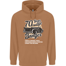 70 Year Old Banger Birthday 70th Year Old Mens 80% Cotton Hoodie Caramel Latte