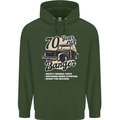 70 Year Old Banger Birthday 70th Year Old Mens 80% Cotton Hoodie Forest Green
