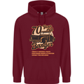 70 Year Old Banger Birthday 70th Year Old Mens 80% Cotton Hoodie Maroon