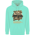70 Year Old Banger Birthday 70th Year Old Mens 80% Cotton Hoodie Peppermint