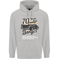 70 Year Old Banger Birthday 70th Year Old Mens 80% Cotton Hoodie Sports Grey