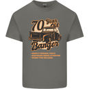 70 Year Old Banger Birthday 70th Year Old Mens Cotton T-Shirt Tee Top Charcoal