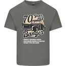 70 Year Old Banger Birthday 70th Year Old Mens Cotton T-Shirt Tee Top Charcoal