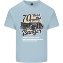 70 Year Old Banger Birthday 70th Year Old Mens Cotton T-Shirt Tee Top Light Blue