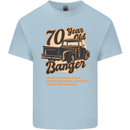 70 Year Old Banger Birthday 70th Year Old Mens Cotton T-Shirt Tee Top Light Blue