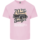 70 Year Old Banger Birthday 70th Year Old Mens Cotton T-Shirt Tee Top Light Pink
