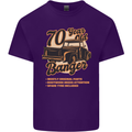 70 Year Old Banger Birthday 70th Year Old Mens Cotton T-Shirt Tee Top Purple