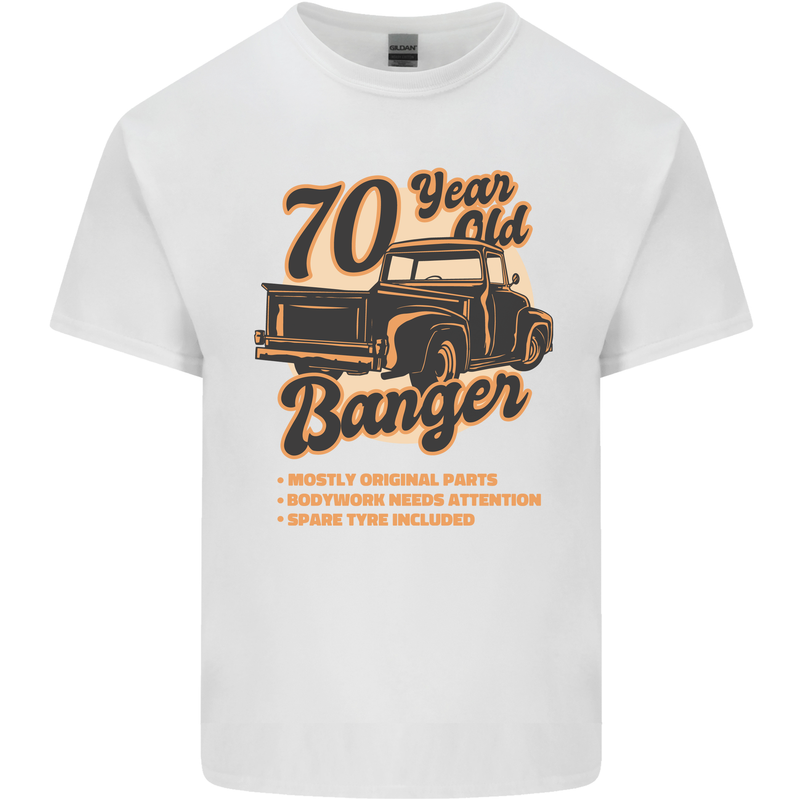 70 Year Old Banger Birthday 70th Year Old Mens Cotton T-Shirt Tee Top White