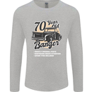 70 Year Old Banger Birthday 70th Year Old Mens Long Sleeve T-Shirt Sports Grey