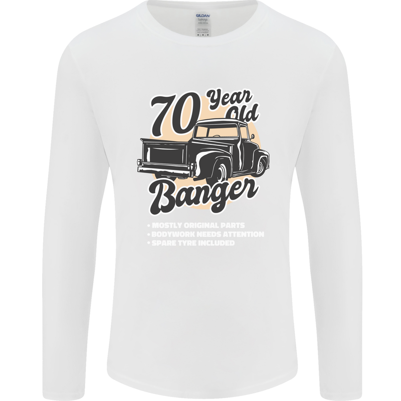 70 Year Old Banger Birthday 70th Year Old Mens Long Sleeve T-Shirt White