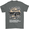 70 Year Old Banger Birthday 70th Year Old Mens T-Shirt 100% Cotton Charcoal
