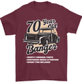 70 Year Old Banger Birthday 70th Year Old Mens T-Shirt 100% Cotton Maroon