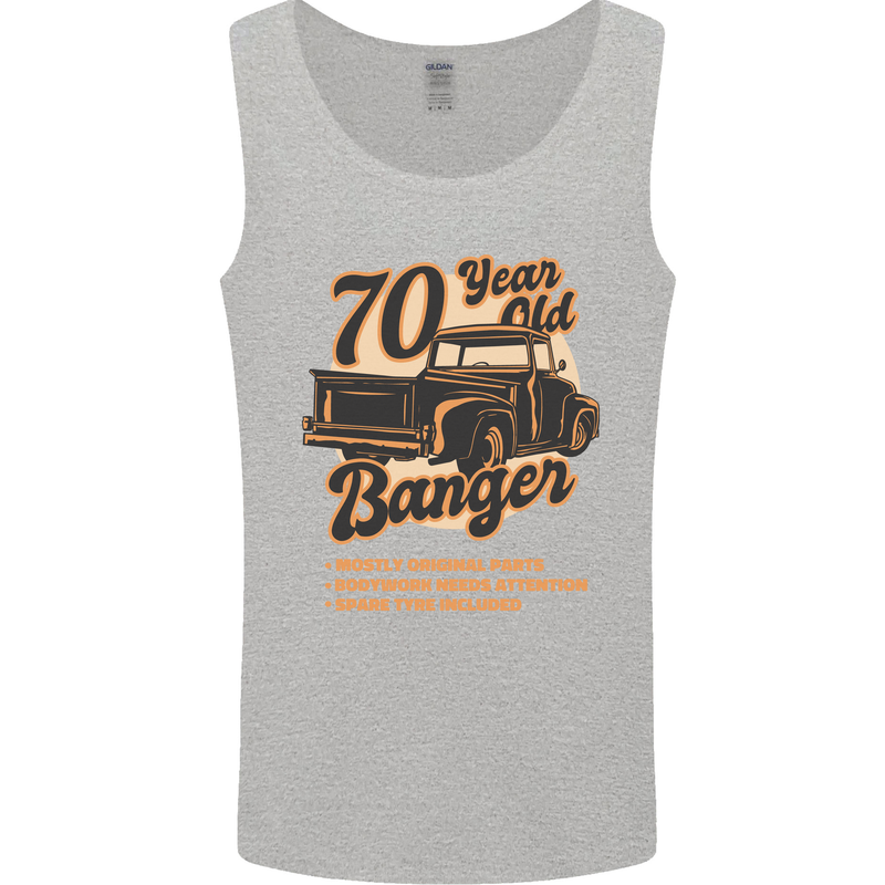 70 Year Old Banger Birthday 70th Year Old Mens Vest Tank Top Sports Grey