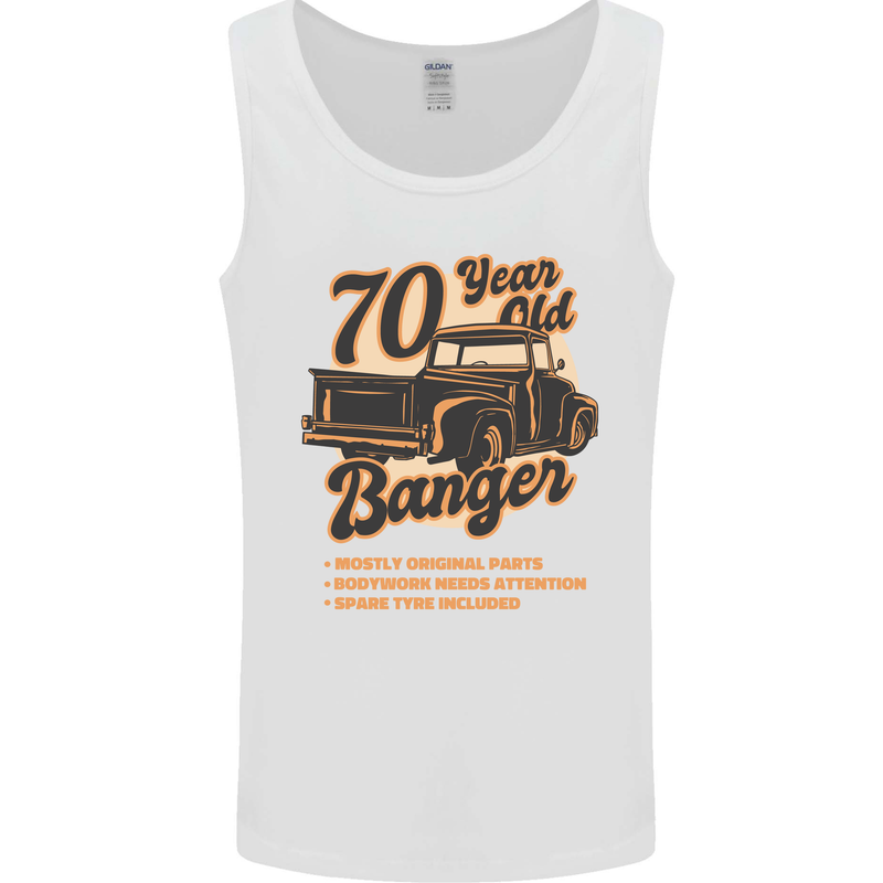70 Year Old Banger Birthday 70th Year Old Mens Vest Tank Top White