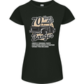 70 Year Old Banger Birthday 70th Year Old Womens Petite Cut T-Shirt Black