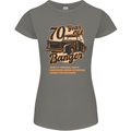 70 Year Old Banger Birthday 70th Year Old Womens Petite Cut T-Shirt Charcoal