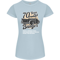 70 Year Old Banger Birthday 70th Year Old Womens Petite Cut T-Shirt Light Blue