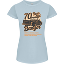 70 Year Old Banger Birthday 70th Year Old Womens Petite Cut T-Shirt Light Blue