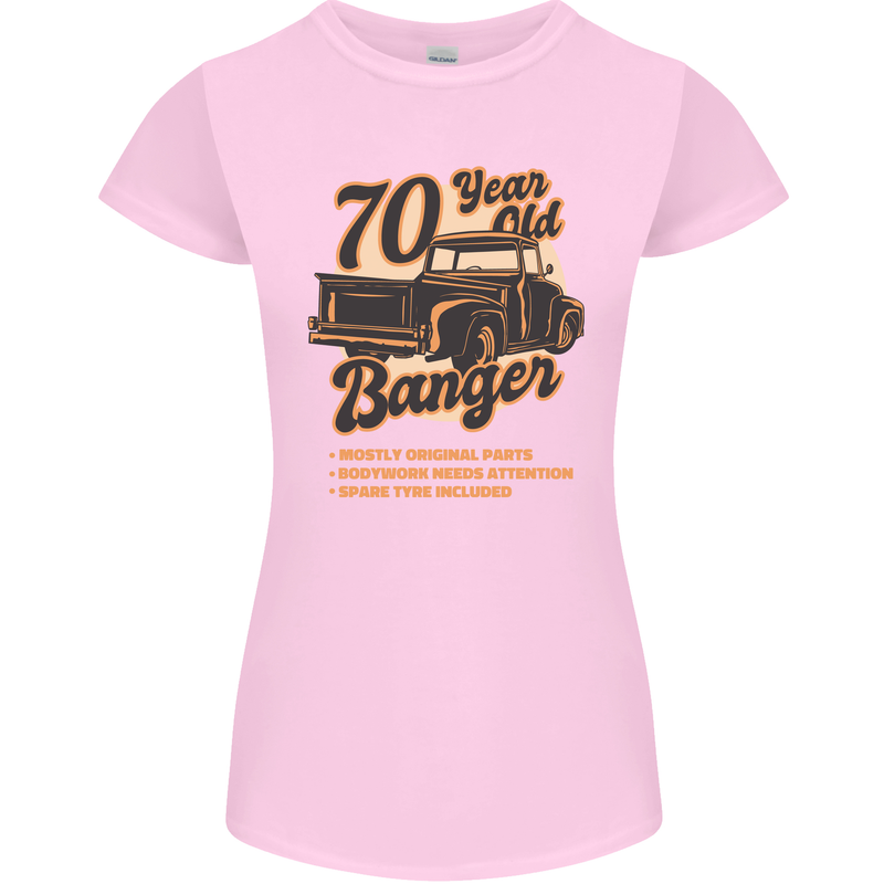 70 Year Old Banger Birthday 70th Year Old Womens Petite Cut T-Shirt Light Pink