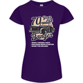 70 Year Old Banger Birthday 70th Year Old Womens Petite Cut T-Shirt Purple