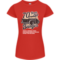 70 Year Old Banger Birthday 70th Year Old Womens Petite Cut T-Shirt Red