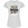 70 Year Old Banger Birthday 70th Year Old Womens Petite Cut T-Shirt White