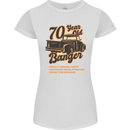 70 Year Old Banger Birthday 70th Year Old Womens Petite Cut T-Shirt White
