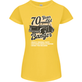 70 Year Old Banger Birthday 70th Year Old Womens Petite Cut T-Shirt Yellow