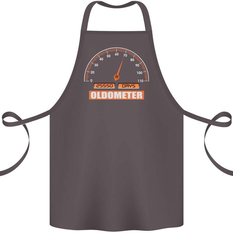 70th Birthday 70 Year Old Ageometer Funny Cotton Apron 100% Organic Dark Grey