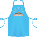 70th Birthday 70 Year Old Ageometer Funny Cotton Apron 100% Organic Turquoise