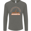 70th Birthday 70 Year Old Ageometer Funny Mens Long Sleeve T-Shirt Charcoal