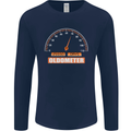 70th Birthday 70 Year Old Ageometer Funny Mens Long Sleeve T-Shirt Navy Blue