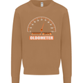 70th Birthday 70 Year Old Ageometer Funny Mens Sweatshirt Jumper Caramel Latte