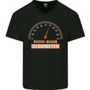 70th Birthday 70 Year Old Ageometer Funny Mens V-Neck Cotton T-Shirt Black