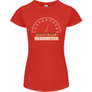 70th Birthday 70 Year Old Ageometer Funny Womens Petite Cut T-Shirt Red