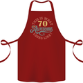 70th Birthday 70 Year Old Awesome Looks Like Cotton Apron 100% Organic Maroon
