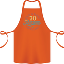 70th Birthday 70 Year Old Awesome Looks Like Cotton Apron 100% Organic Orange