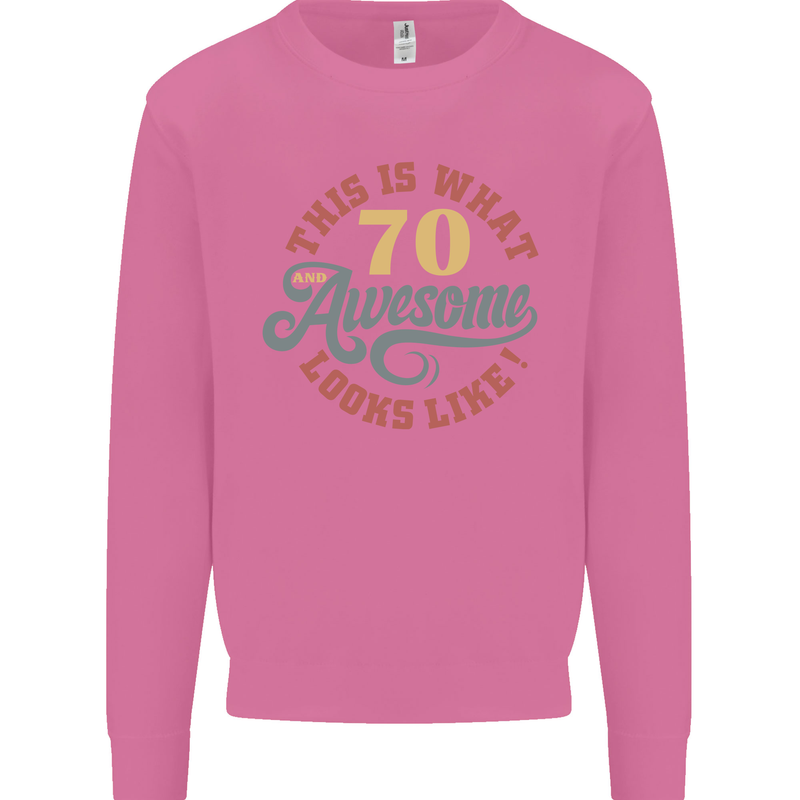 70th Birthday 70 Year Old Awesome Looks Like Mens Sweatshirt Jumper Azalea