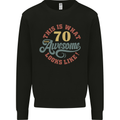 70th Birthday 70 Year Old Awesome Looks Like Mens Sweatshirt Jumper Black