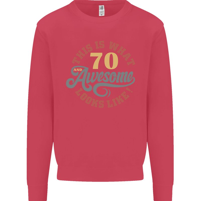 70th Birthday 70 Year Old Awesome Looks Like Mens Sweatshirt Jumper Heliconia