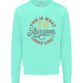 70th Birthday 70 Year Old Awesome Looks Like Mens Sweatshirt Jumper Peppermint