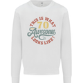 70th Birthday 70 Year Old Awesome Looks Like Mens Sweatshirt Jumper White